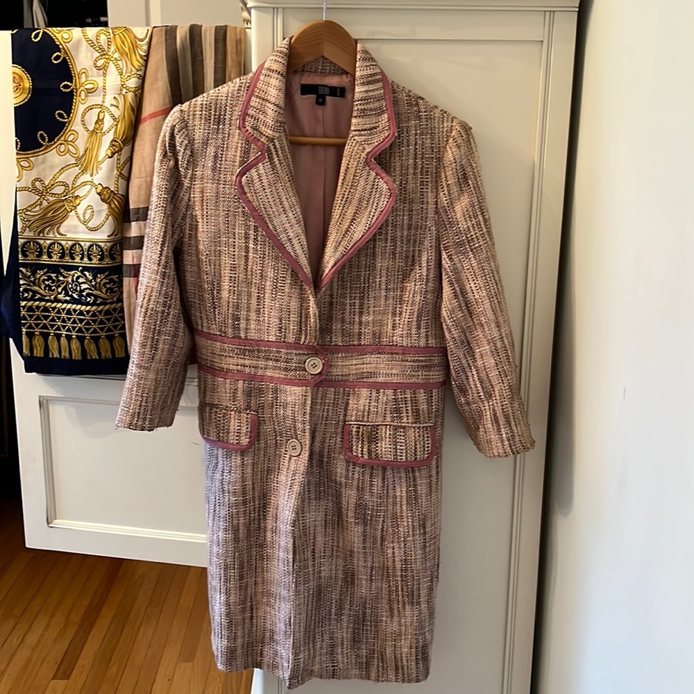Women's Boutique Pink Jacket Pea Coat